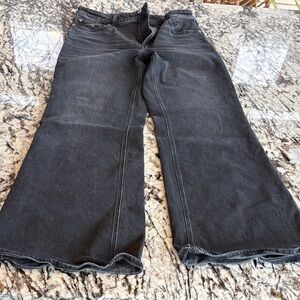 American Eagle Outfitters Charcoal High Rise Flare Jeans